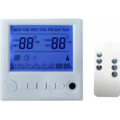 Digitális termosztát, szonda nélkül, távirányítóval